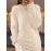 Plus Size, Women's Oversized Elegant Sweater - Winter Warm Round Neck Long Sleeve Cable- Texture Sweater for Fall & Winter, Cozy Casual to Formal Outfits, Plus Size Available (Hand Washable) - Versatile Everyday & Special Occasion Sweater