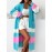 Women'S Elegant Striped Cardigan - Fashionable Off-the-Shoulder Long Sleeve, Deep V-Neck, Large Size, Spring/Fall, Pocket, Casual Wear|Vneck Cardigan|Stretchy Fabric