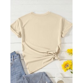 [Funny Cat] Women's Casual T-Shirt | 97% Polyester 3% Elastane | Cat Affirmations Print, All-Season Comfort, Funny Cat Lover Tee, 180g/m², Knit Fabric